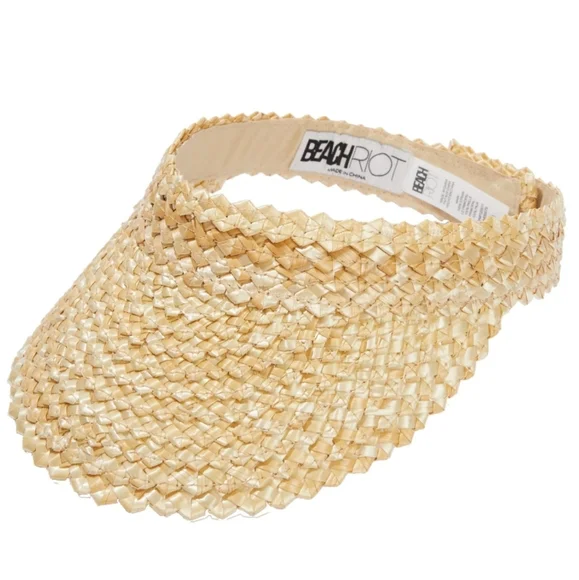 Beach Riot Adjustable Straw Visor Brim Beach Foldable Straw Visor – ArcticBarrier main image 4